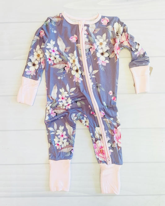 Bamboo Convertible Pj's Purple Floral