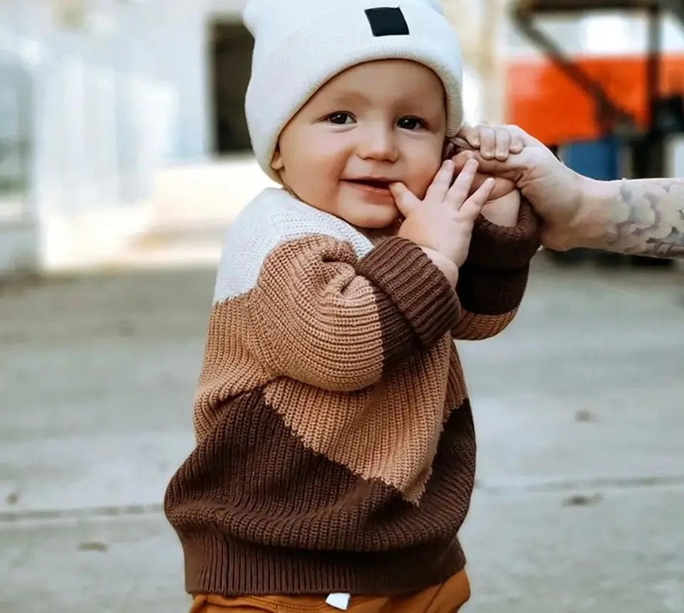 Color Block Oversized Sweater