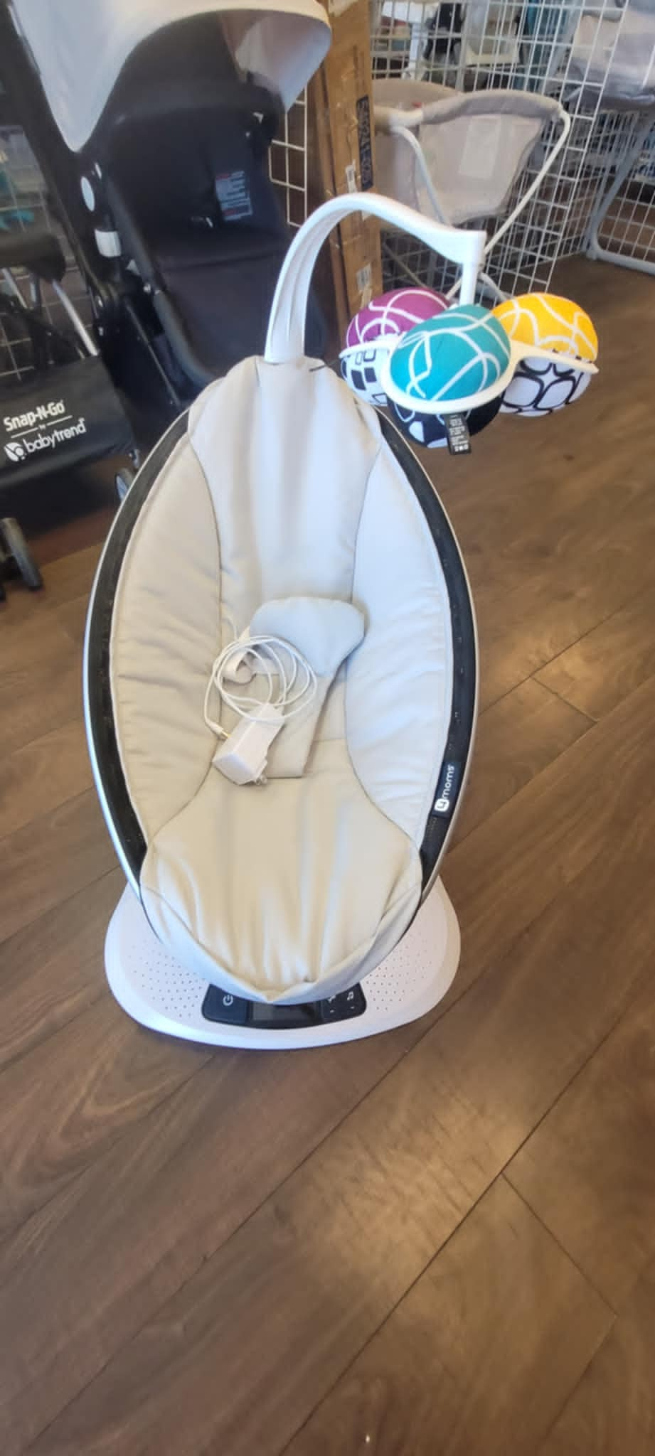 4moms MamaRoo Multi-Motion Baby Swing,  with 5 Unique Motions, Grey