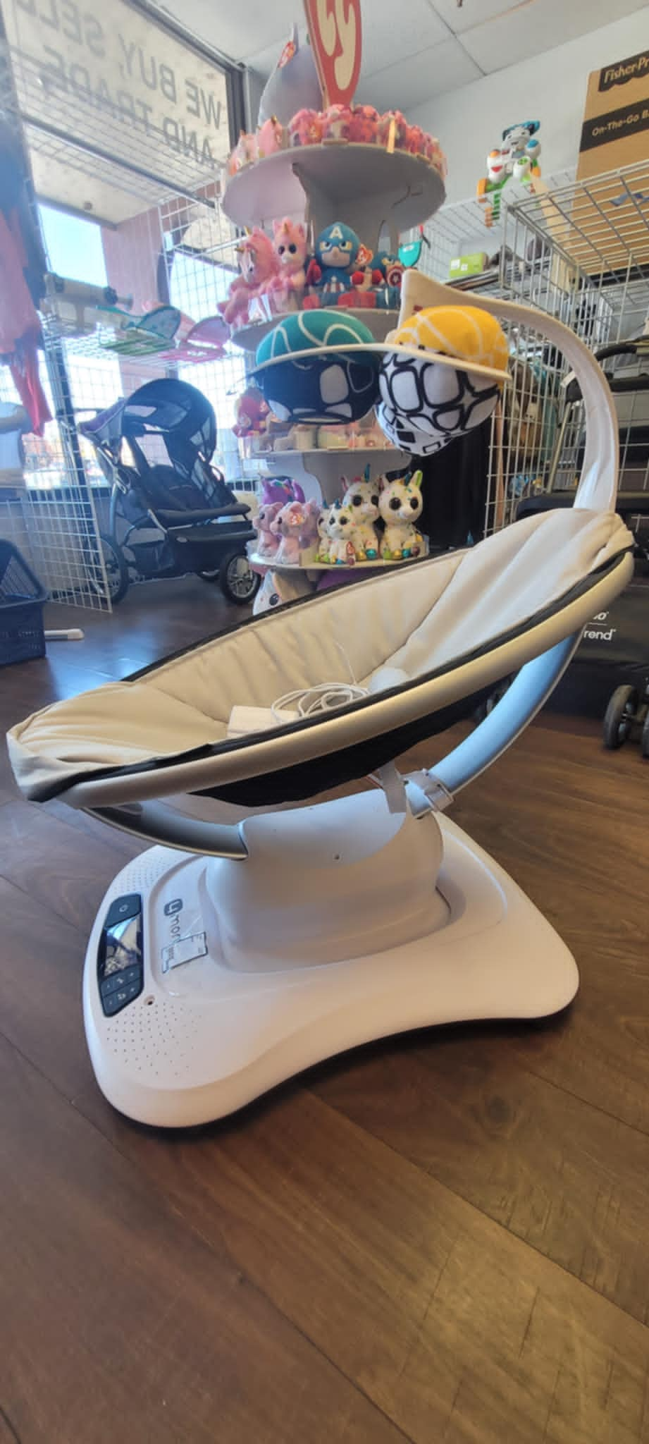 4moms MamaRoo Multi-Motion Baby Swing,  with 5 Unique Motions, Grey